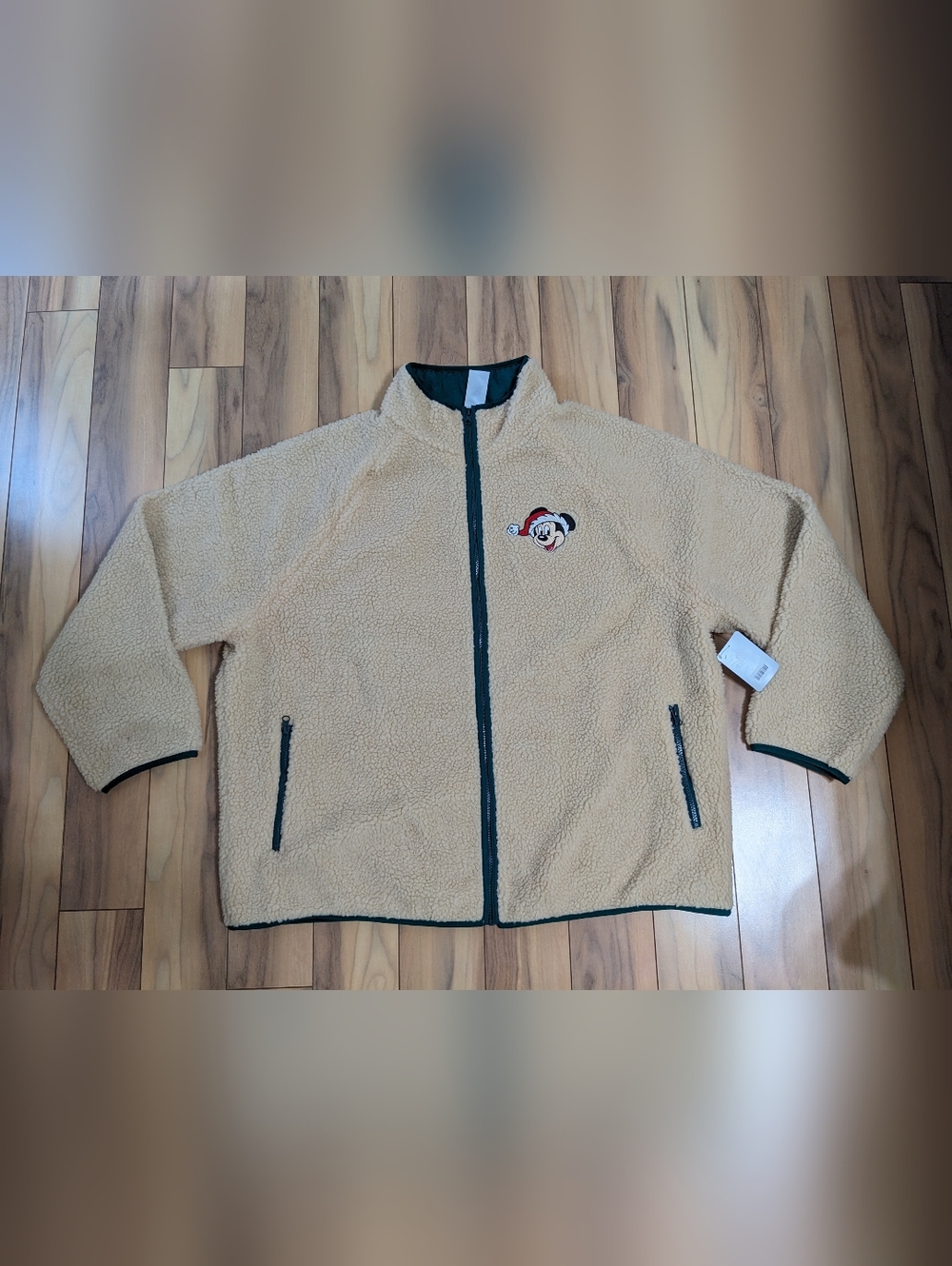 NWT!  Disney Santa Mickey Mouse Holiday Polar Fleece Jacket Adult Size 3XL - Picture 4 of 14